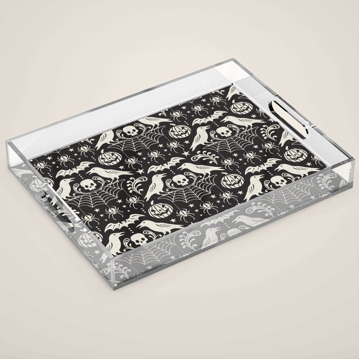 All Hallows' Eve - Black Ivory Halloween Acrylic Tray Gallery Image 1