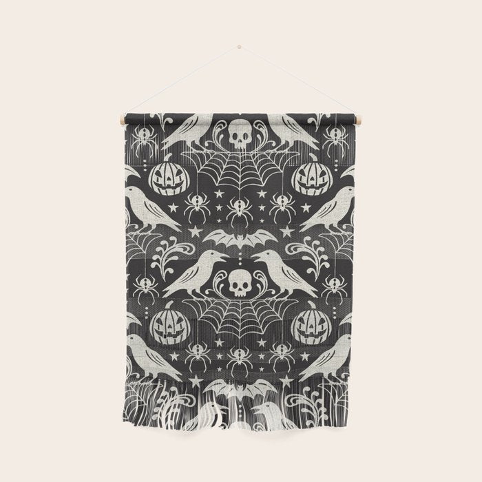 All Hallows' Eve - Black Ivory Halloween Wall Hanging Gallery Image 1