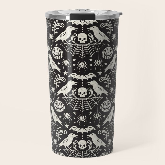 All Hallows' Eve - Black Ivory Halloween Travel Mug Gallery Image 1