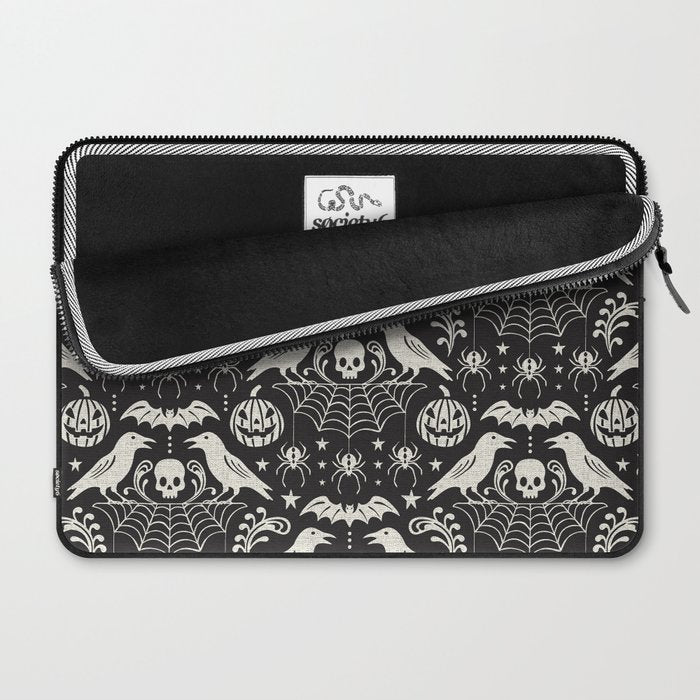 All Hallows' Eve - Black Ivory Halloween Laptop Sleeve Gallery Image 2