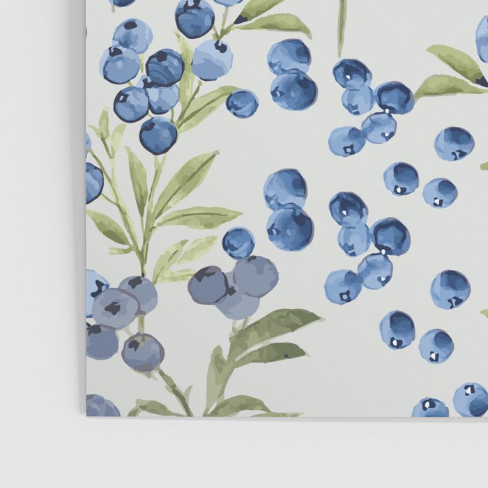 âWild Blueberryâ- Botanical Pattern (1) Poster Gallery Image 3