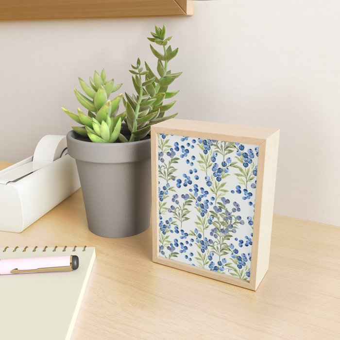 âWild Blueberryâ- Botanical Pattern (1) Mini Art Print Gallery Image 2
