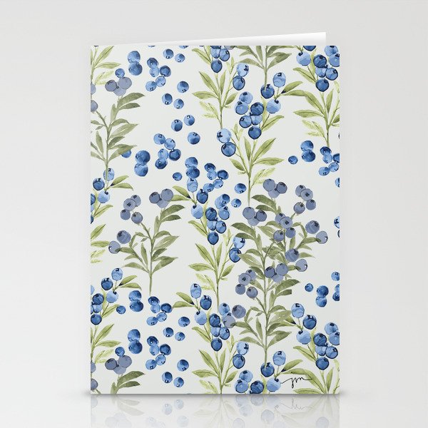 âWild Blueberryâ- Botanical Pattern (1) Stationery Card