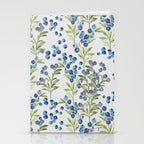 âWild Blueberryâ- Botanical Pattern (1) Stationery Card Gallery Image 2