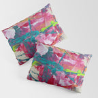 Confetti: A colorful abstract design in neon pink, neon green, and neon blue Pillow Sham Gallery Image 3