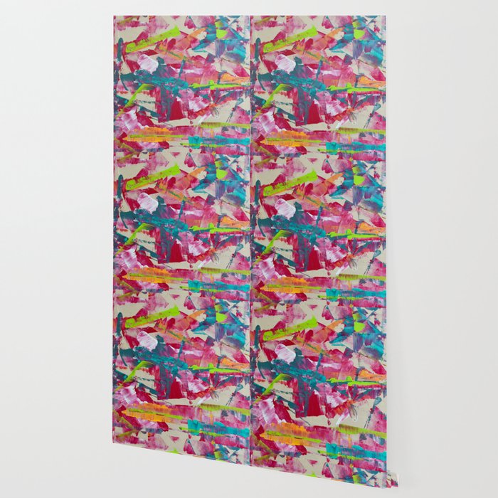 Confetti: A colorful abstract design in neon pink, neon green, and neon blue Wallpaper Gallery Image 2