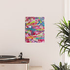 Confetti: A colorful abstract design in neon pink, neon green, and neon blue Poster Gallery Image 2