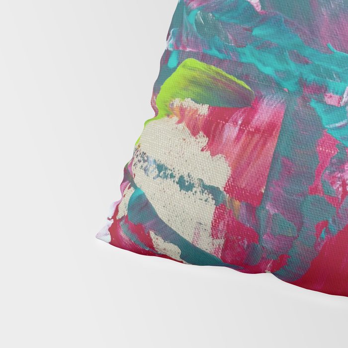Confetti: A colorful abstract design in neon pink, neon green, and neon blue Pillow Sham Gallery Image 4