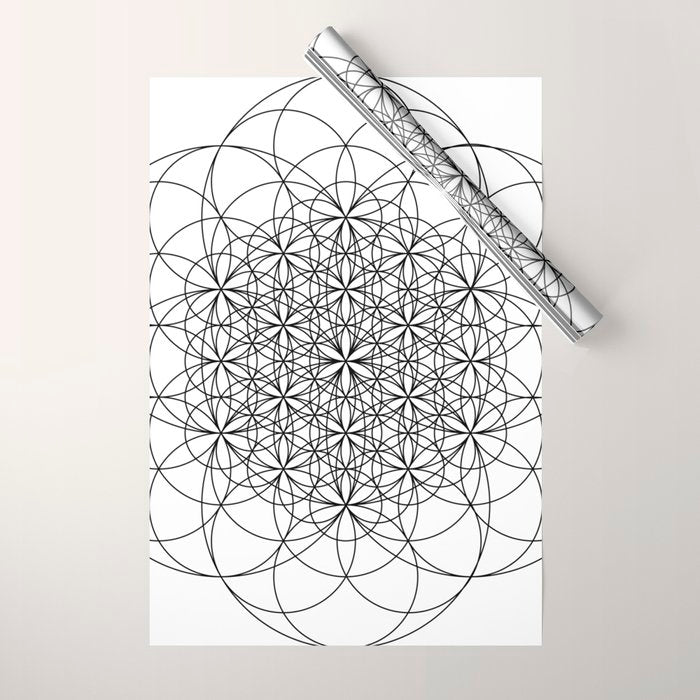 Flower of life sacred geometry Wrapping Paper Gallery Image 1