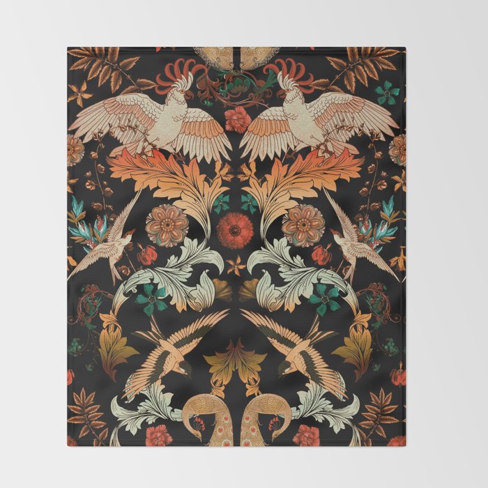 Victorian Midnight II Throw Blanket Gallery Image 2