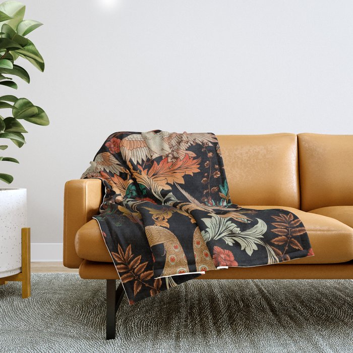 Victorian Midnight II Throw Blanket Gallery Image 1