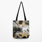 Gold leaf black, geometrical abstract Tote Bag Gallery Image 2