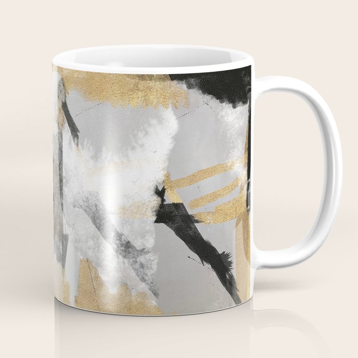Gold leaf black, geometrical abstract Coffee Mug Gallery Image 1