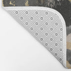 Gold leaf black, geometrical abstract Bath Mat Gallery Image 2