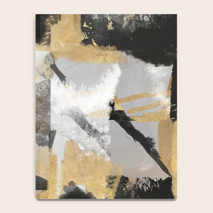 Gold leaf black, geometrical abstract Notebook Gallery Image 4