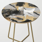 Gold leaf black, geometrical abstract Side Table Gallery Image 2