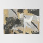 Gold leaf black, geometrical abstract Rug Gallery Image 2