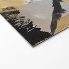 Gold leaf black, geometrical abstract Welcome Mat Gallery Image 2
