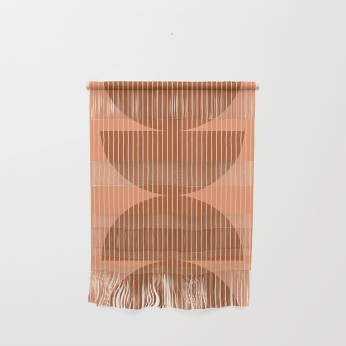 Abstraction Shapes 17 in Terracotta Shades (Moon Phase Abstract)  Wall Hanging Gallery Image 1
