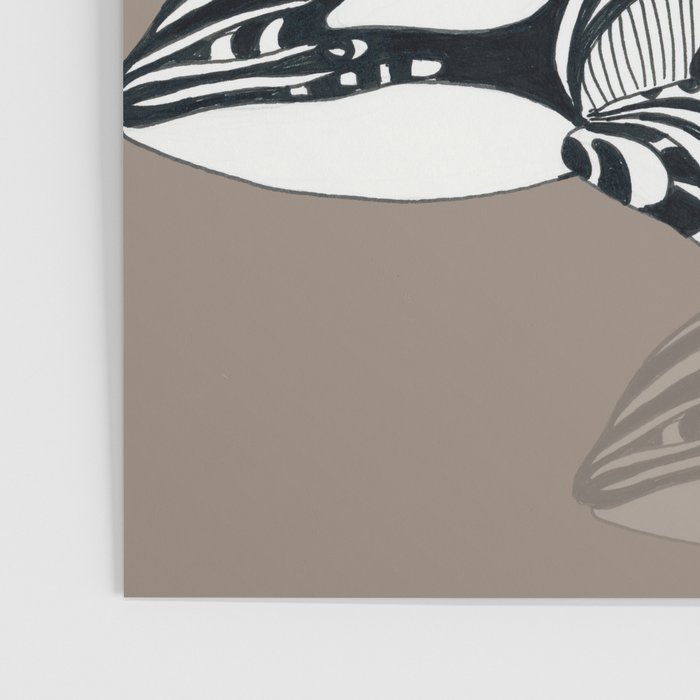 Orca Killer Whale Tribal Tattoo Tlingit Taupe Ink Poster Gallery Image 3