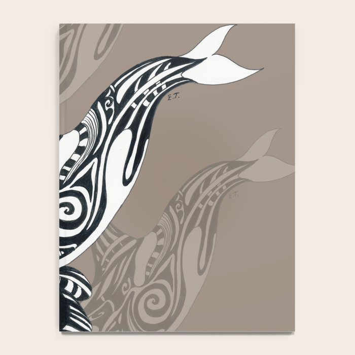 Orca Killer Whale Tribal Tattoo Tlingit Taupe Ink Notebook Gallery Image 4