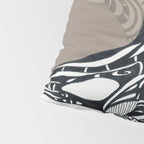Orca Killer Whale Tribal Tattoo Tlingit Taupe Ink Pillow Sham Gallery Image 4