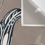 Orca Killer Whale Tribal Tattoo Tlingit Taupe Ink Wall Tapestry Gallery Image 3