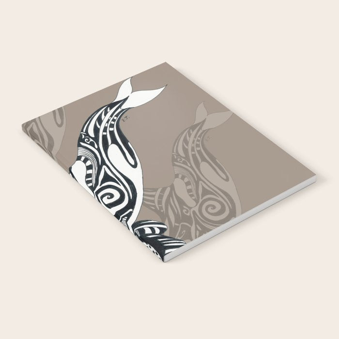 Orca Killer Whale Tribal Tattoo Tlingit Taupe Ink Notebook Gallery Image 2