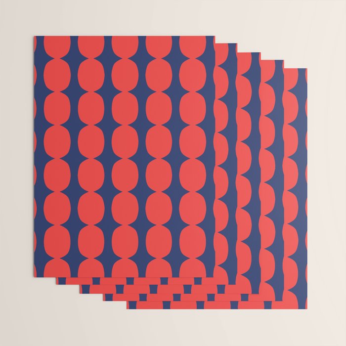 Ember and Navy Bubble Chain Wrapping Paper Gallery Image 3