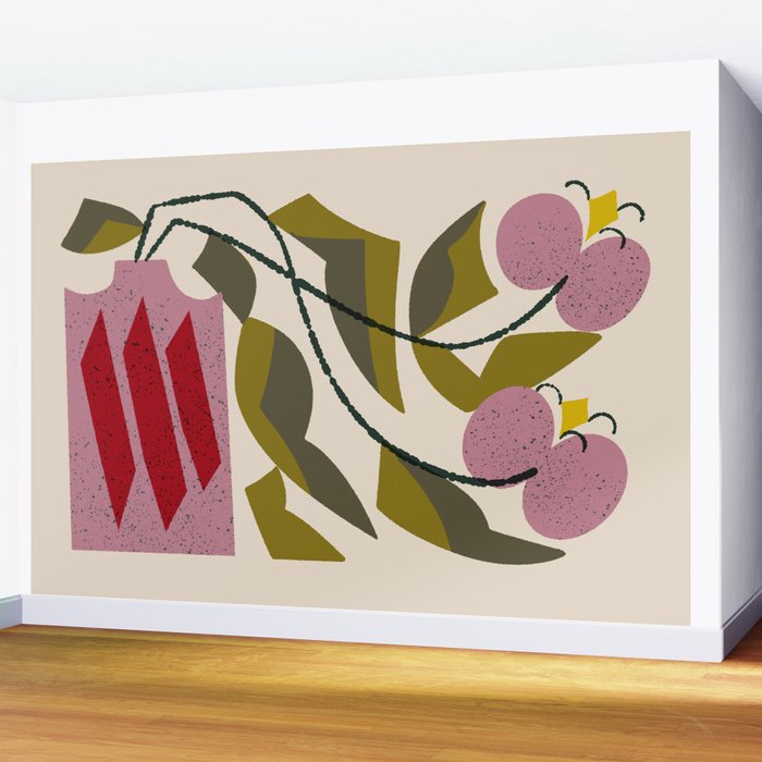 Pink Orchid Wall Mural Gallery Image 2