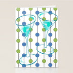 Mid-Century Modern Atomic Art Cocktails 1.0 Stationery Card Gallery Image 2