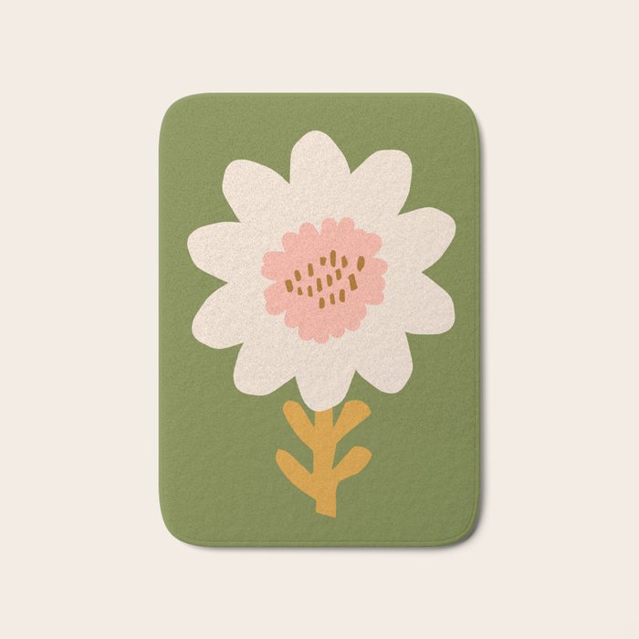 Sunflower - bohemian green Bath Mat Gallery Image 1