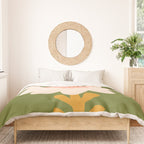 Sunflower - bohemian green Duvet Cover Gallery Image 3
