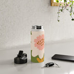 Sunflower - bohemian green Water Bottle Gallery Image 4