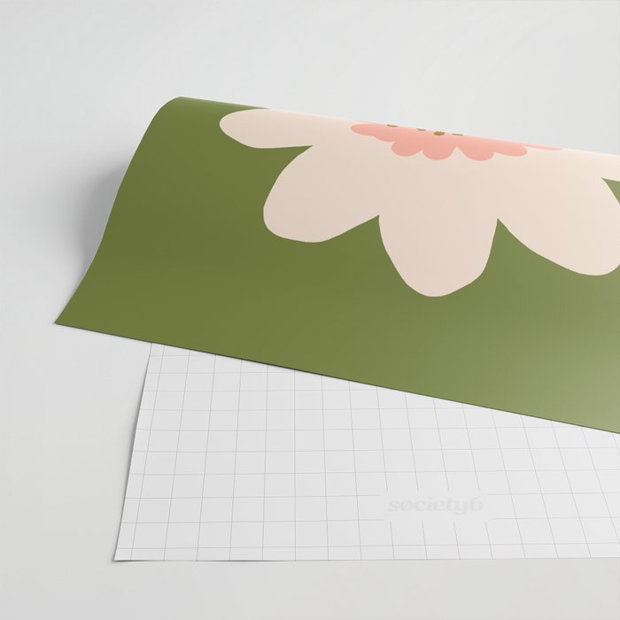 Sunflower - bohemian green Wrapping Paper Gallery Image 2