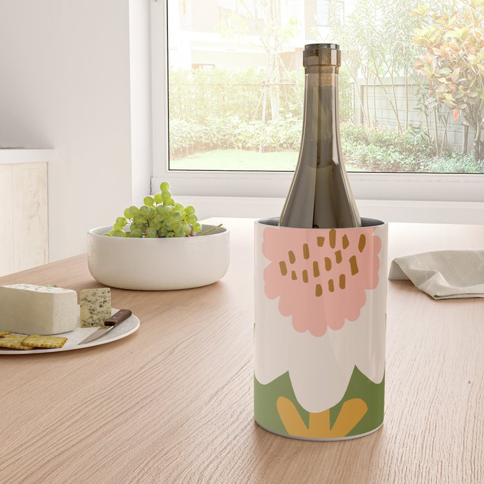 Sunflower - bohemian green Wine Chiller Gallery Image 4