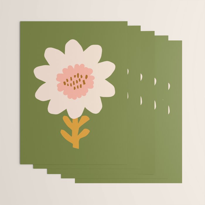 Sunflower - bohemian green Wrapping Paper Gallery Image 3