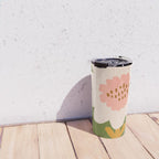 Sunflower - bohemian green Travel Mug Gallery Image 4