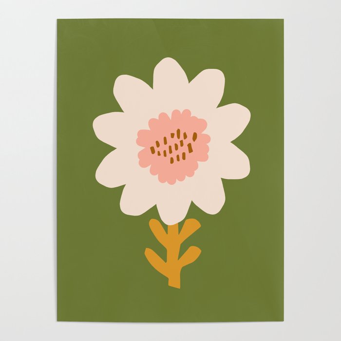Sunflower - bohemian green Poster Gallery Image 4