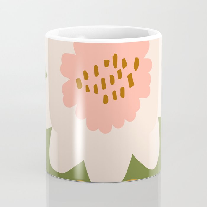Sunflower - bohemian green Coffee Mug Gallery Image 4
