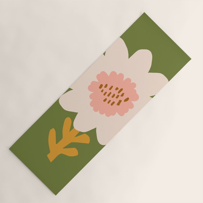 Sunflower - bohemian green Yoga Mat Gallery Image 1