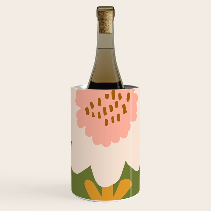 Sunflower - bohemian green Wine Chiller Gallery Image 1