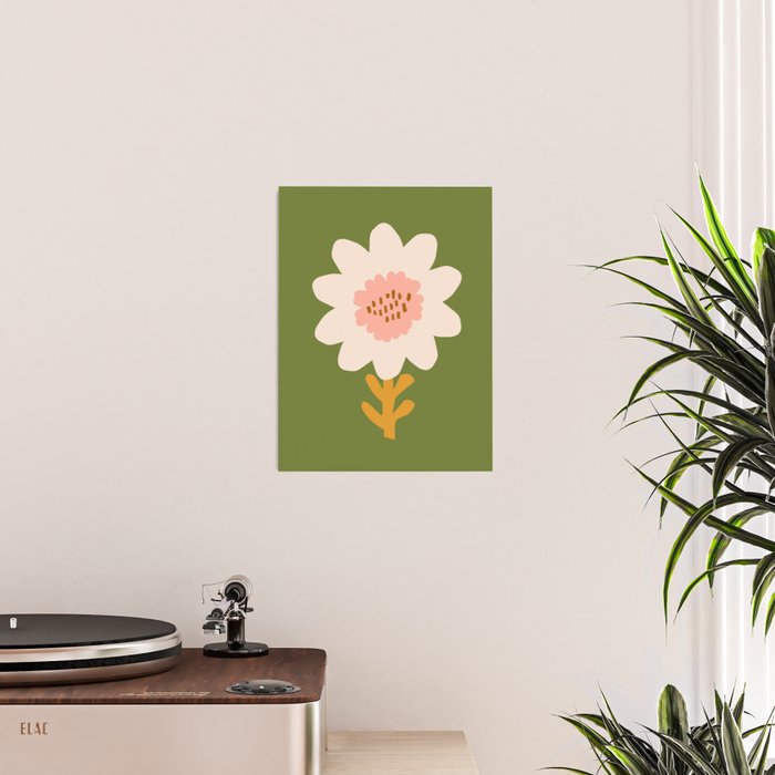 Sunflower - bohemian green Poster Gallery Image 2