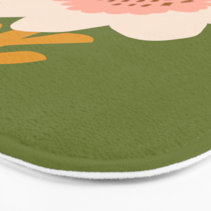 Sunflower - bohemian green Bath Mat Gallery Image 3