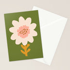 Sunflower - bohemian green Stationery Card Gallery Image 2