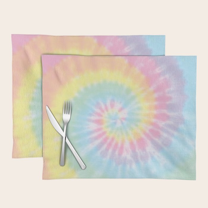 Pastel Tie Dye Placemat Gallery Image 1