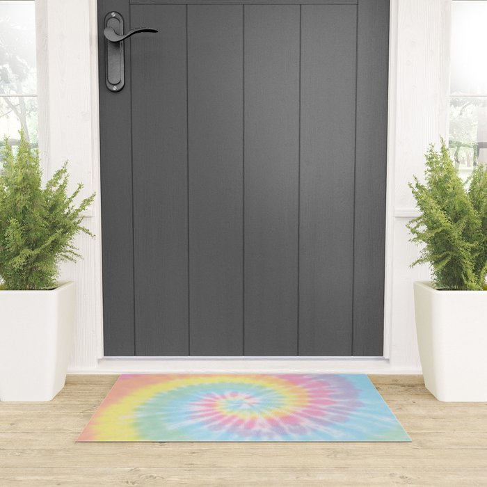Pastel Tie Dye Welcome Mat Gallery Image 3