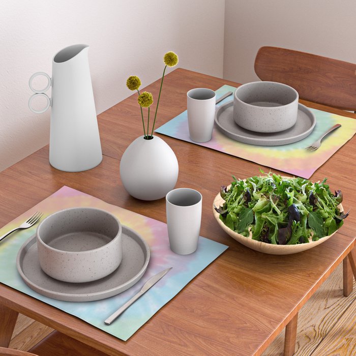 Pastel Tie Dye Placemat Gallery Image 2