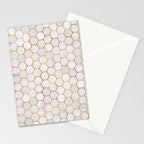 Neutral Geometric Hexagon Pattern Stationery Card Gallery Image 2