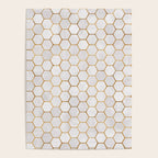 Neutral Geometric Hexagon Pattern Poster Gallery Image 4